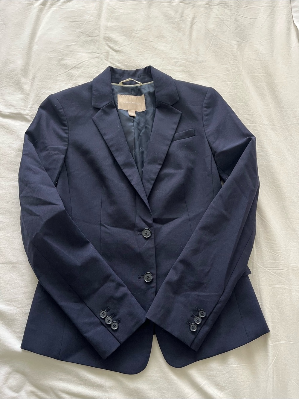Banana Republic Navy Tailored Blazer and Skirt Set